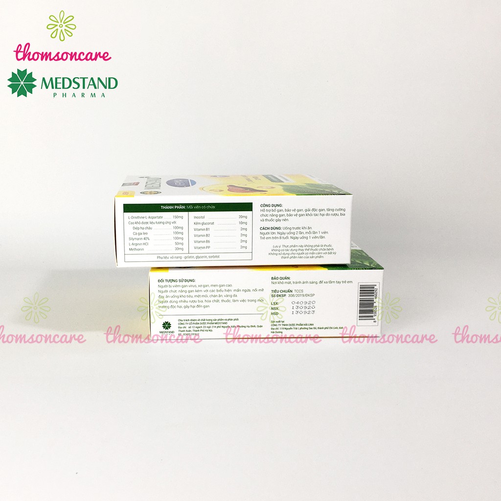 Giải độc gan, bảo vệ gan khỏi rượu bia - Medstand Liver Max Hộp 60 viên từ cà gai leo, diệp hạ châu