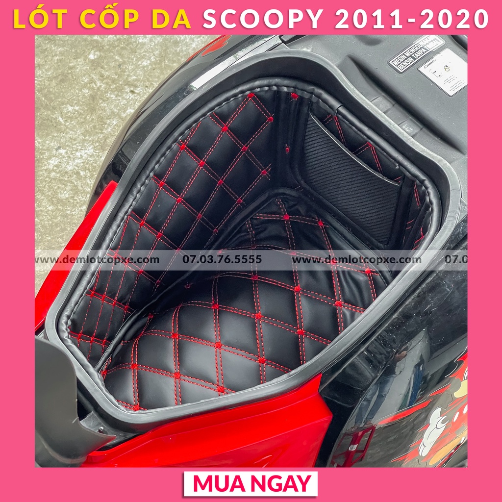 Lót Cốp Cách Nhiệt Xe SCOOPY 2011-2020 - Có Túi Giấy Tờ - Bảo Hành 1 Năm ( Đường May, Lỗi Do Sản Xuất)