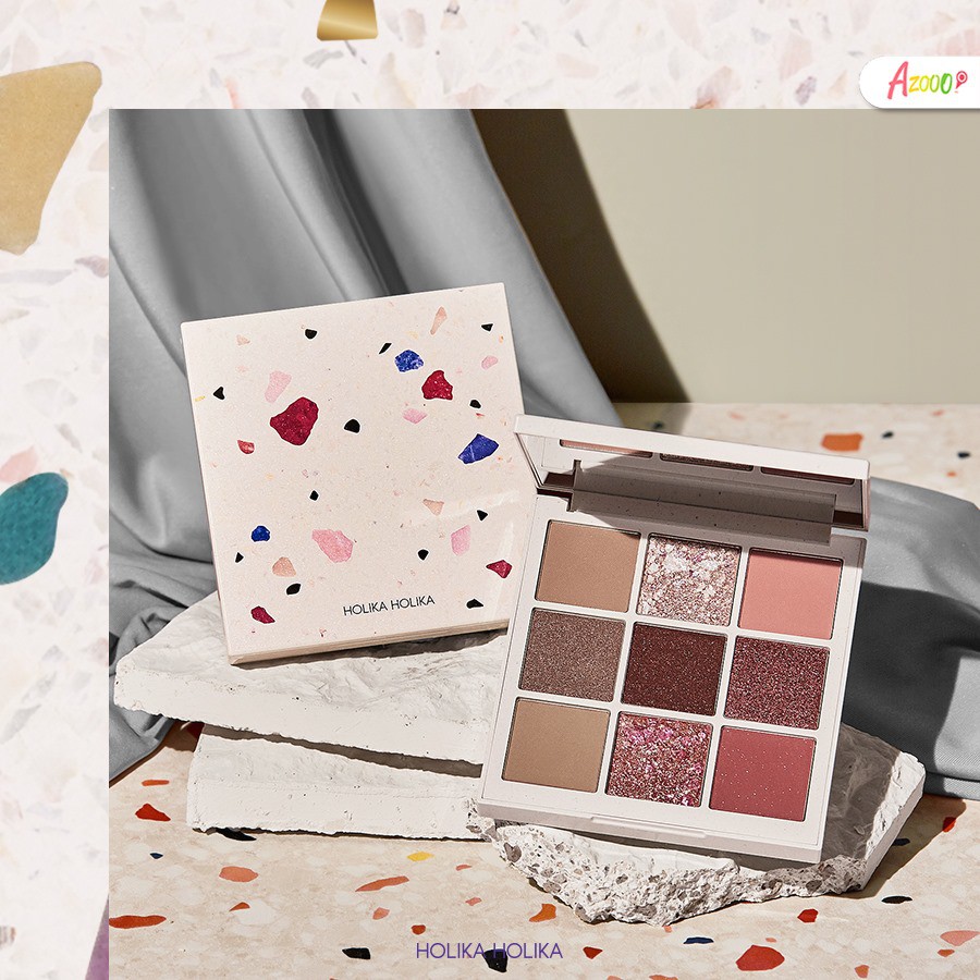 Bảng phấn mắt 9 ô Holika Holika Terazzo Shadow Palette màu 01 Earthy 1,5gx9 | WebRaoVat - webraovat.net.vn