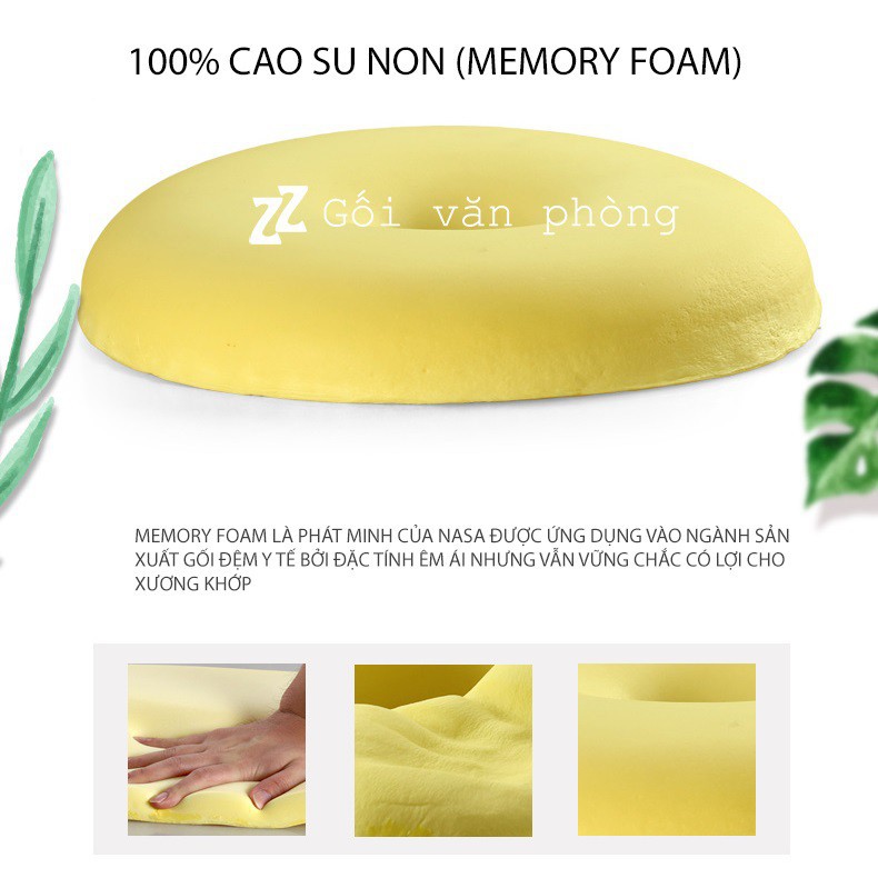 Gối (Nệm) Lót Ghế Cao Su Non Cho Người Bệnh Trĩ ZURI PILLOW - GLM06 Chống Ê Nhức Mông, Đau Xương Cụt.