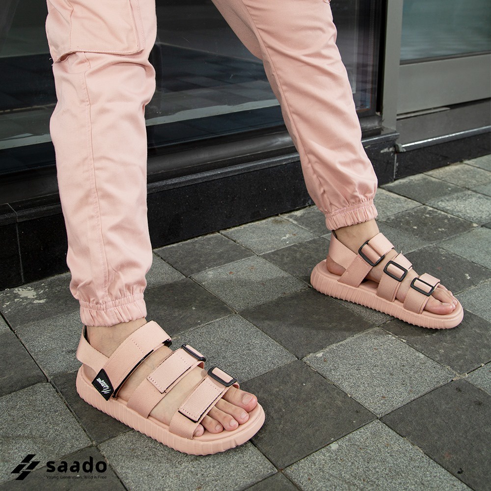 Sandal Saado chính hãng dòng Beast 3 quai ngang đế yezi BE02, BE03, BE04, BE05, Dép quai hậu nam nữ đi học đi làm