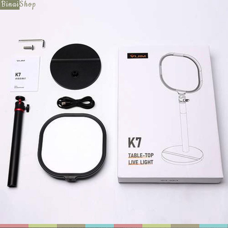 Ulanzi Vijim K7 - Đèn LED Để Bàn Hỗ Trợ Làm Vlog, Video Youtube, Tik Tok