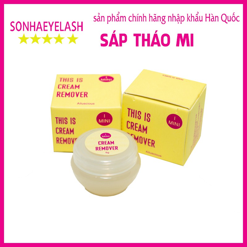 Sáp tháo mi xanh vàng hồng Hàn Quốc, tháo nhanh, không cay, trọng lượng 5gr