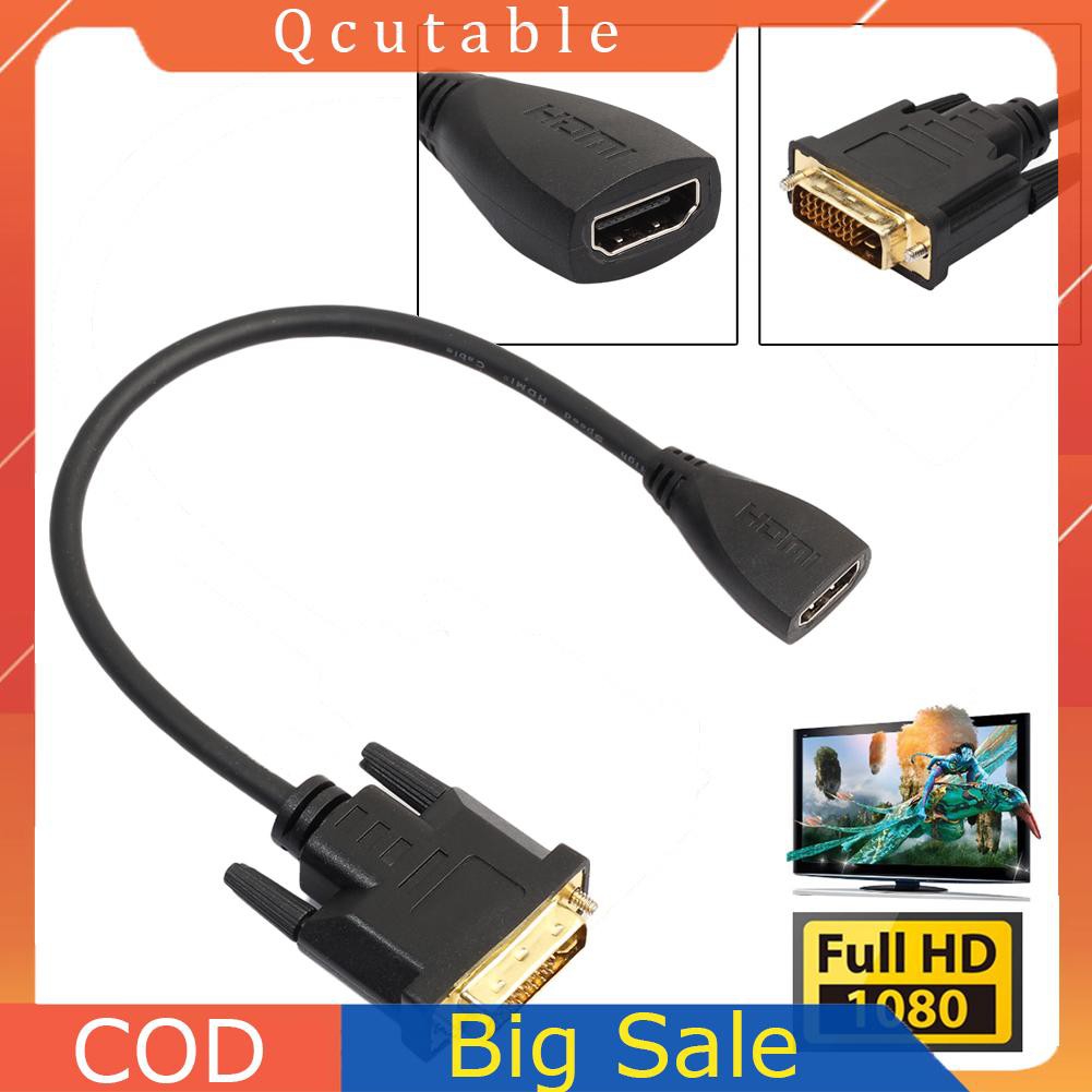 Cáp Chuyển Đổi Dvi-D 24 + 1 Pin Male Sang Hdmi Female Cho Hdtv 1080p