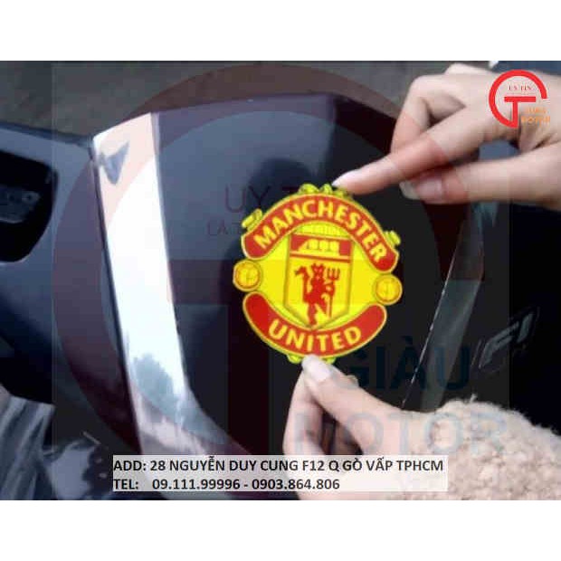 Tem dán xe logo CLB MU Manchester United
