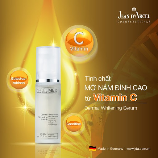 [HÀNG NHẬP KHẨU] Tinh chất làm mờ vết nám, hỗ trợ làm trắng da Jean D'Arcel Dermal Whitening Serum