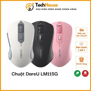 Chuột Không Dây Dareu Lm115G Black_Pink – Bắt Xa 10M – Bảo Hành 24 Tháng Chính Hãng