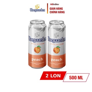 Bia bỉ hoegaarden peach 2 lon chính hiệu - hương vị đào
