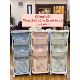 kệ sọt đựng đồ 3 tầng có bánh xe việt nhật