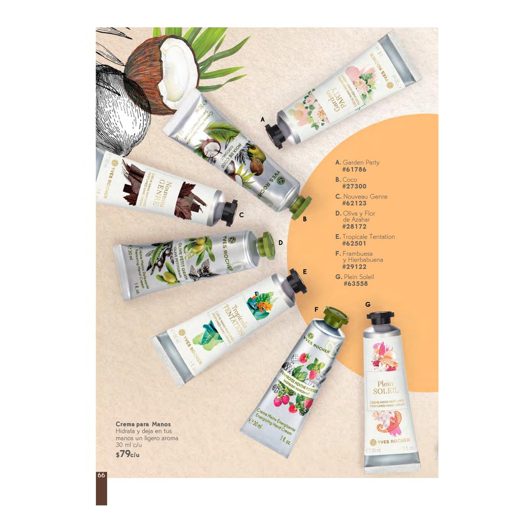 Yves Rocher Kem dưỡng da tay đủ mùi - Made in France