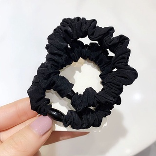 CỘT TÓC/ BUỘC TÓC SCRUNCHIES NHÚN MÀU NÂU ĐEN BASIC