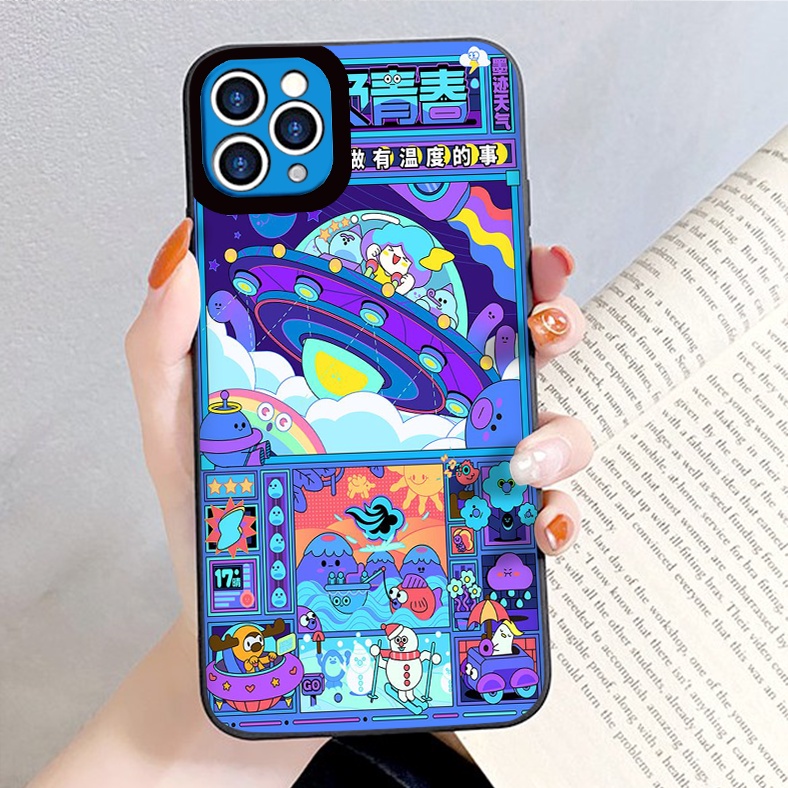 Ốp lưng iphone cạn vuông dẻo phong cách Nhật Bản ip 6splus/7/7plus/8/8plus/x/xr/xs/11/12/pro/max/plus/13promax tr380