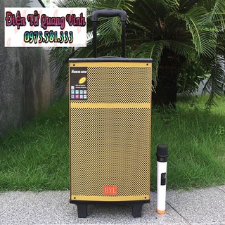 Loa kéo di động 2.5 tấc thùng gỗ cao cấp HYL-301 kèm mic không dây