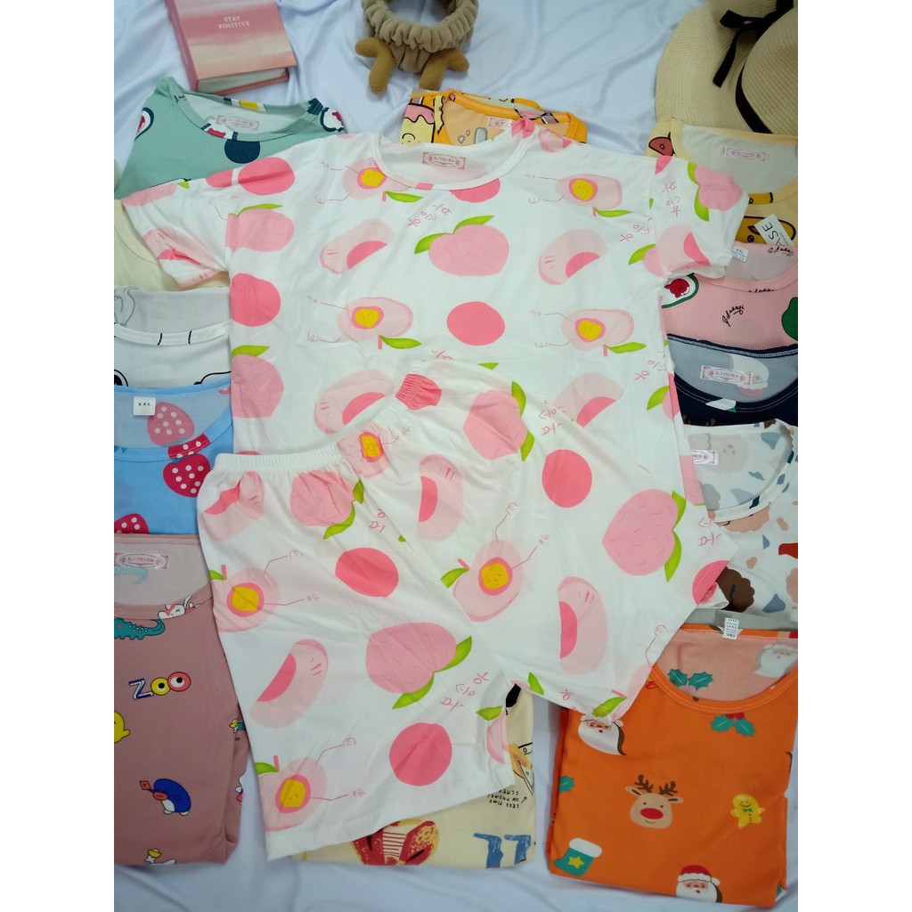 _Bộ đồ Pijama mặc nhà ĐÙI thun sữa mềm chất mát dễ thương