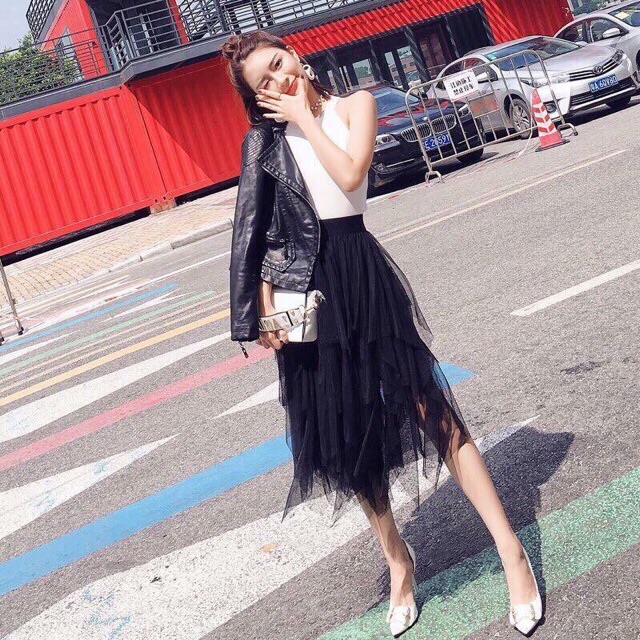 Chân váy tutu đuôi cá xẻ chất đẹp nhiều lớp | BigBuy360 - bigbuy360.vn