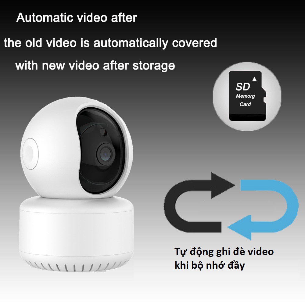 Camera Wifi ICSEE 5Mpx Onvif, đàm thoại 2 chiều,giám sát thông minh,quay 360 độ,thông báo người di chuyển