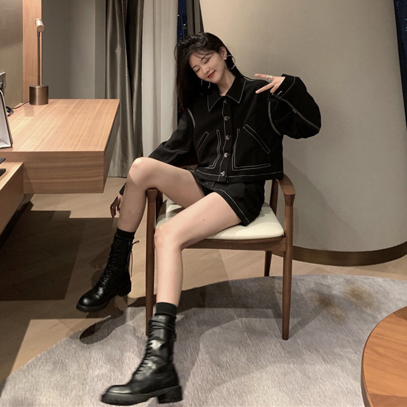 Set Áo Blazer Và Chân Váy Chữ A Phong Cách Hàn Quốc Dành Cho Nữ