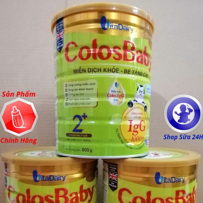 [Date 2023] Sữa bột Colosbaby Gold IgG1000 2+ lon 800g