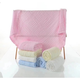 Khăn tắm xô màu 6 lớp xuất Nhật ( Vừa làm khăn tắm vừa làm chăn đắp cho bé phòng điều hoà )