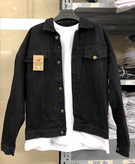Áo Khoác JEAN ĐEN B1 Nam Nữ Unisex 1hitshop | BigBuy360 - bigbuy360.vn