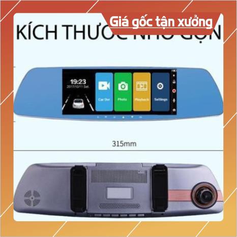 [MIỄN PHÍ VẬN CHUYỂN] Camera hành trình Gương Chiếu Hậu ô tô Ekleva 7 Inch Màn Hình Cảm Ứng, Cảm Biế