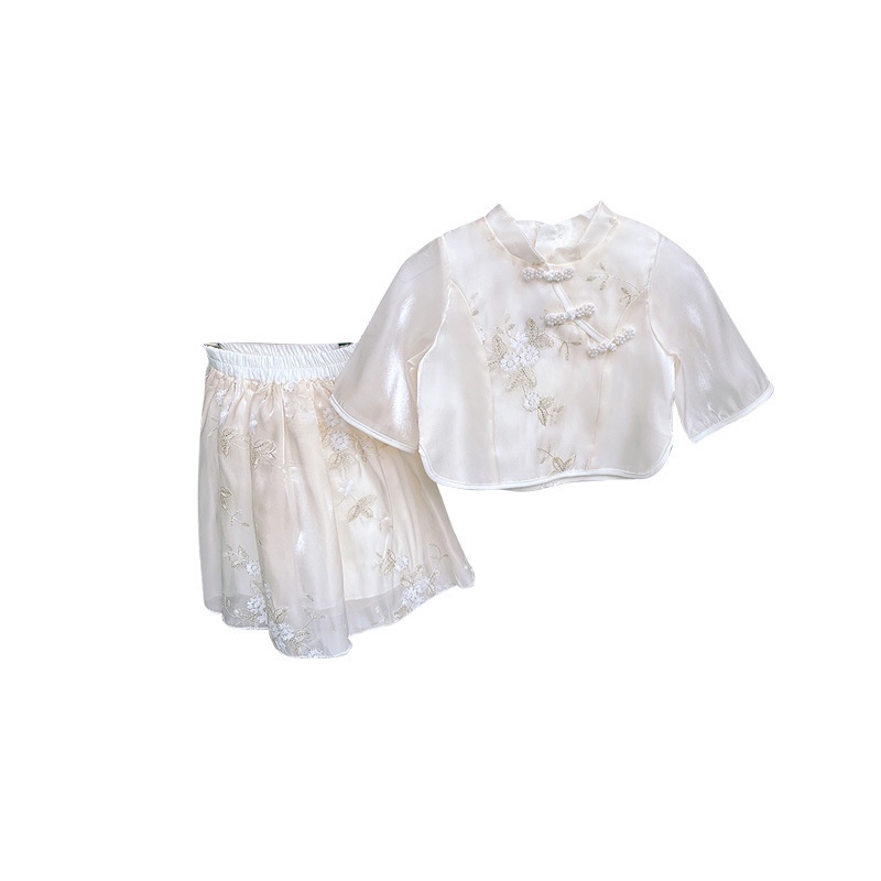 Bộ Áo Váy Kiểu Hán Phục Duyên Dáng Hợp Thời Trang Cho Bé Gái