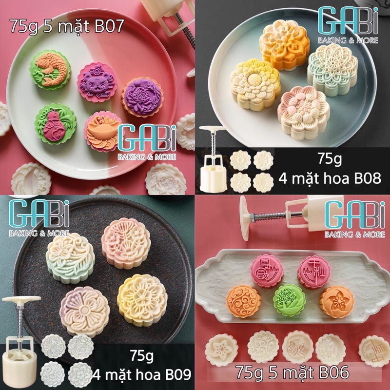 Khuôn bánh 75g trung thu 2022(nhiều mẫu)