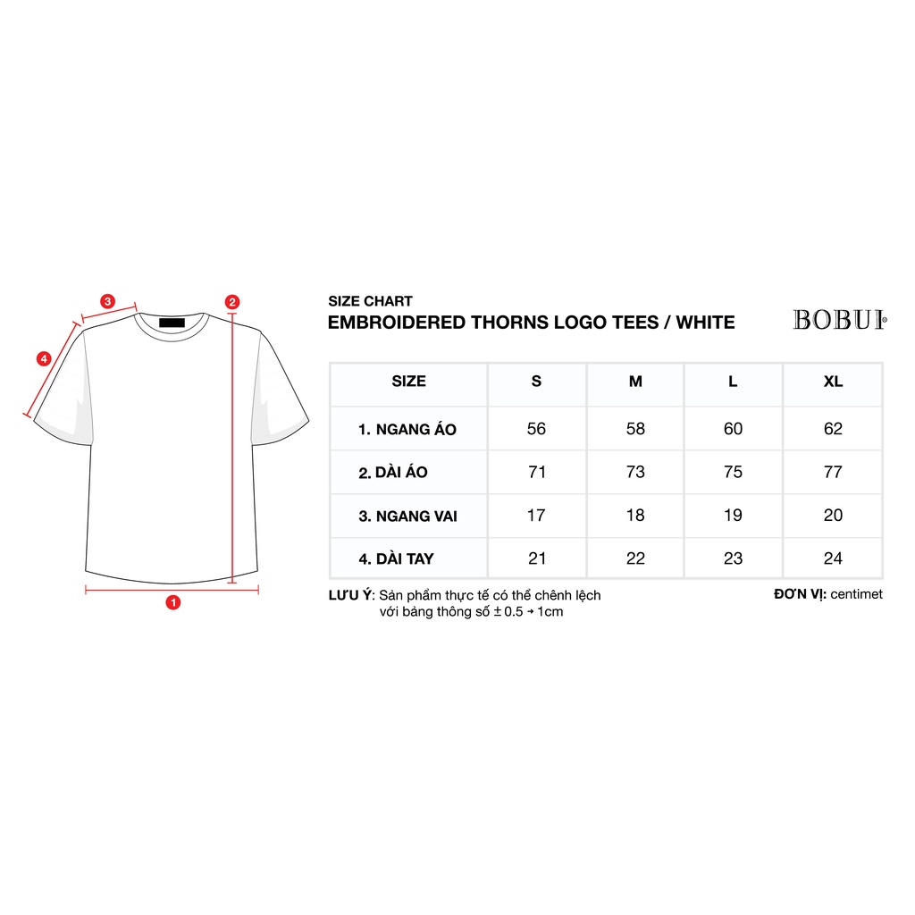 EMBROIDERED THORNS LOGO TEES/ WHITE | BigBuy360 - bigbuy360.vn