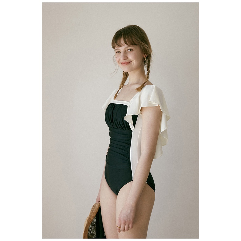 Bikini đồ bơi nữ đi biển 1 mảnh liền thân che bắp tay