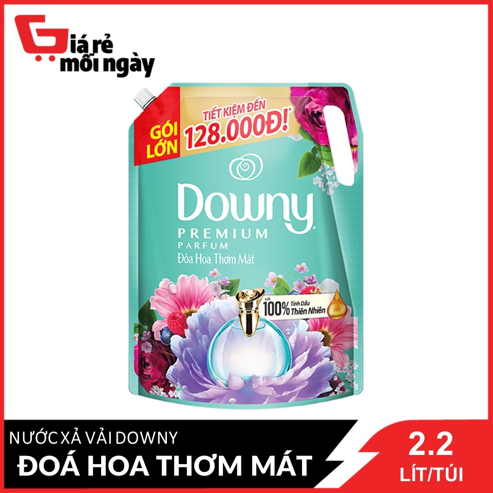 Nước Xã Vải Downy Đóa Hoa Thơm Mát 2.2 Lít / Túi