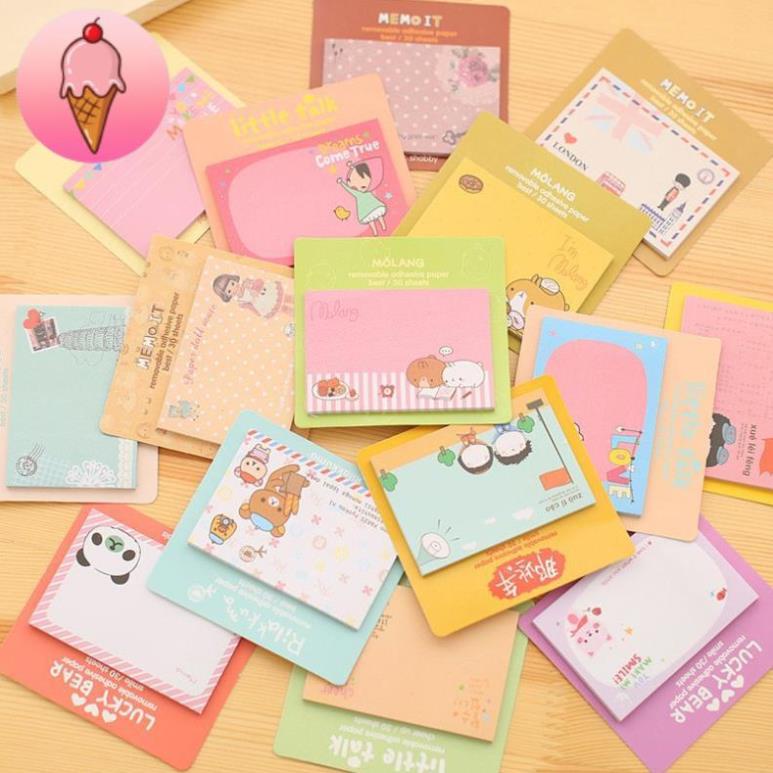 Giấy note sticky dễ thương kích thước 7,5x5cm S9K