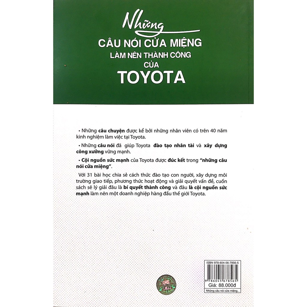 Sách - Những Câu Nói Cửa Miệng Làm Nên Thành Công Của Toyota