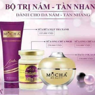 Combo Sữa rửa mặt, Sữa ong chúa 150g, face colagen tảo non Mocha