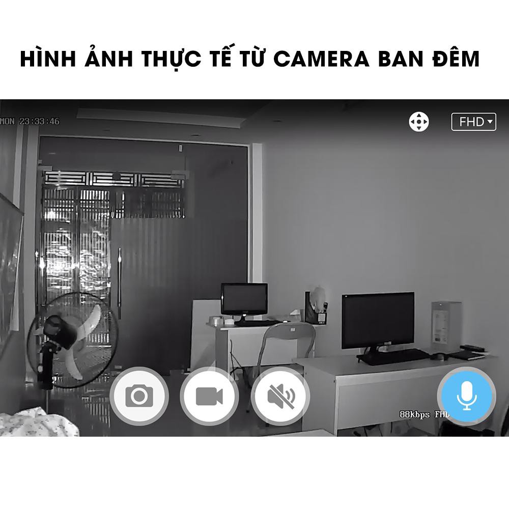 Camera wifi chuẩn Fullhd - 2.0MP  3 râu xoay 360 hình ảnh sắc nét | BigBuy360 - bigbuy360.vn
