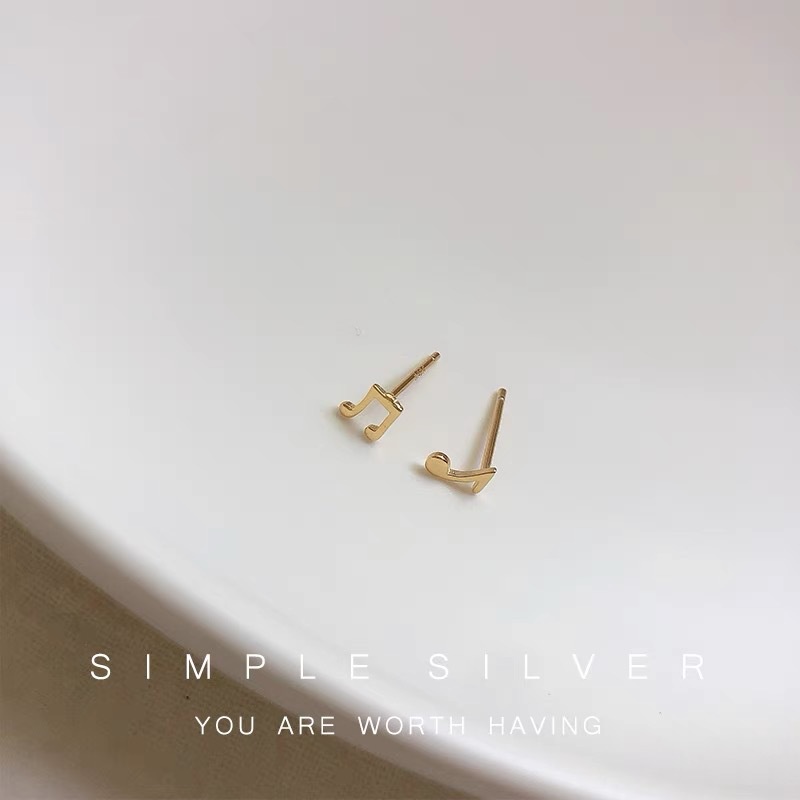 Bông Tai Mạ Bạc 925 Thiết Kế Đơn Giản Phong Cách Mới Cho Nữ