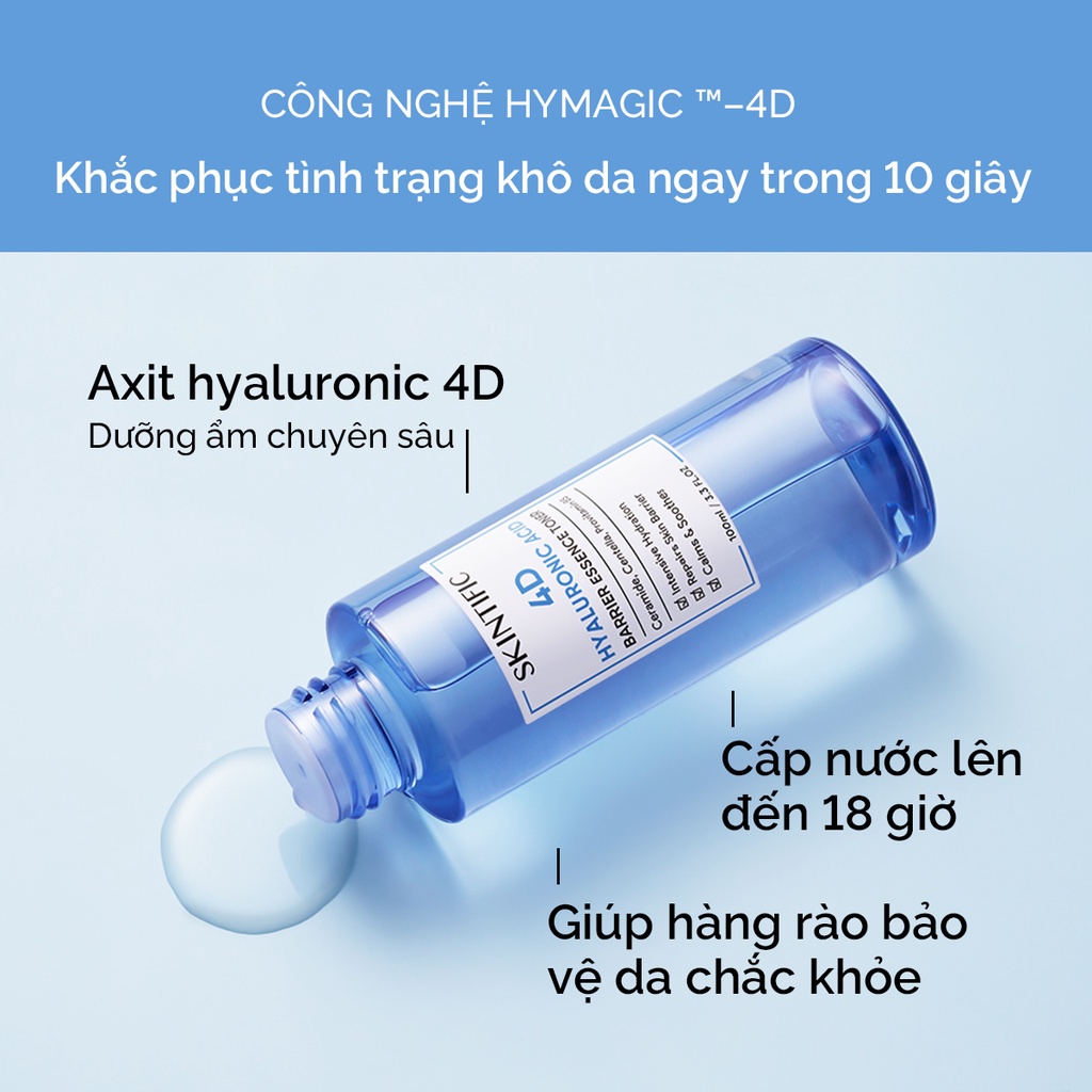 SKINTIFIC 4D Hyaluronic Acid Nước hoa hồng dưỡng ẩm 100ml / SKINTIFIC Kem chống nắng bảo vệ hàng rào da SPF50 PA ++++