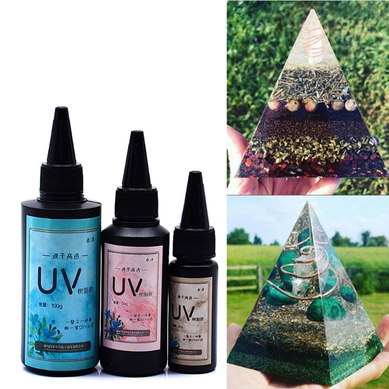 Chai keo resin UV cứng trong suốt tiện dụng làm trang sức phụ kiện DIY