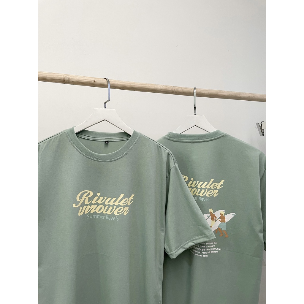 Áo Thun tay lỡ in Rivulet Nam Nữ Unisex cổ tròn, áo phông ngắn tay Boin shop không cổ ảnh thật, không nhăn, k ra màu