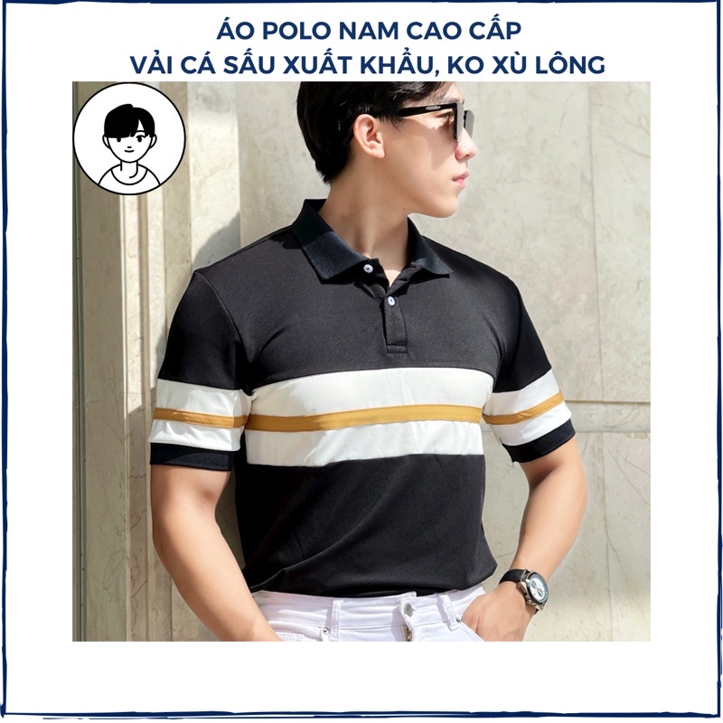 Áo polo nam cao cấp vải cá sấu không xù lông form dáng chuẩn