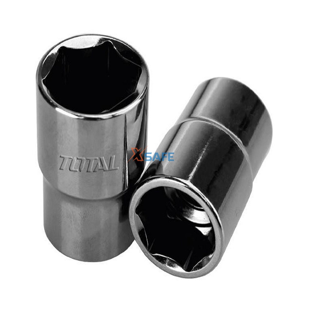 Đầu tiếp 1/2 inch TOTAL Đầu tuýp lục giác kích thước đa dạng từ 8 - 17mm, chất liệu 50BV30, chịu nhiệt cao