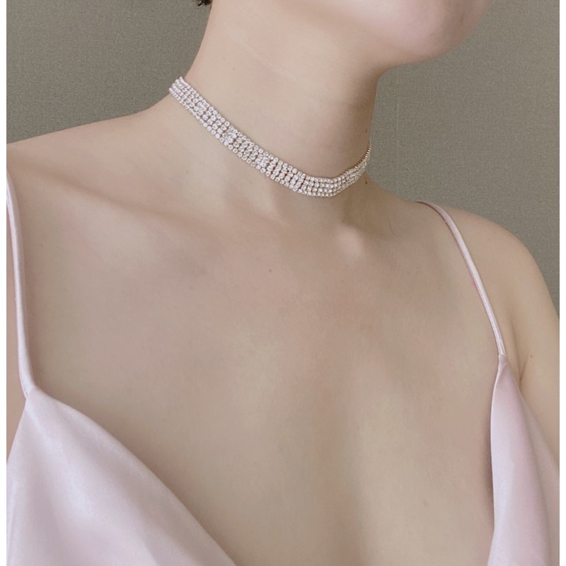 DÂY CHUYỀN CHOKER NỮ ĐÍNH ĐÁ SÁNG, BÓNG, ĐẸP, CÓ SẴN HÀNG