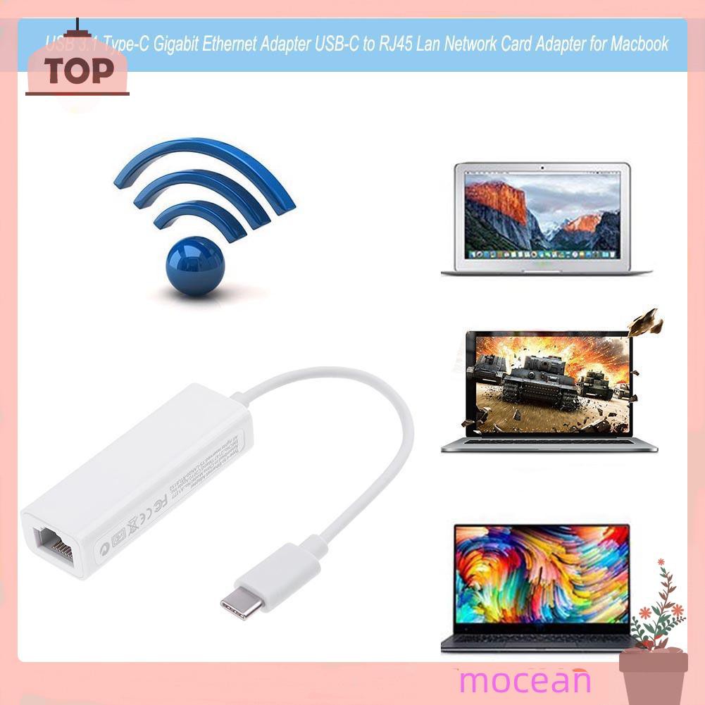 Bộ Chuyển Đổi Thẻ Mạng Lan Mocean Usb 3.1 Type-C Gigabit Rj45