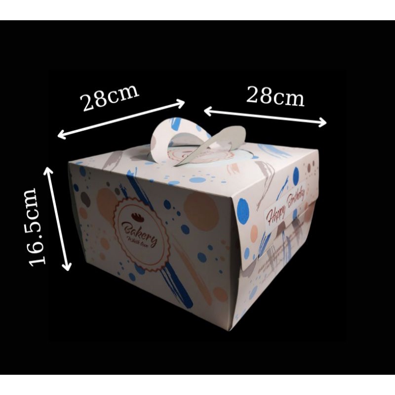 Hộp giấy đựng bánh sinh nhật cho đế 28cm (kích thước 28cm cao 16.5cm) (không kèm đế)