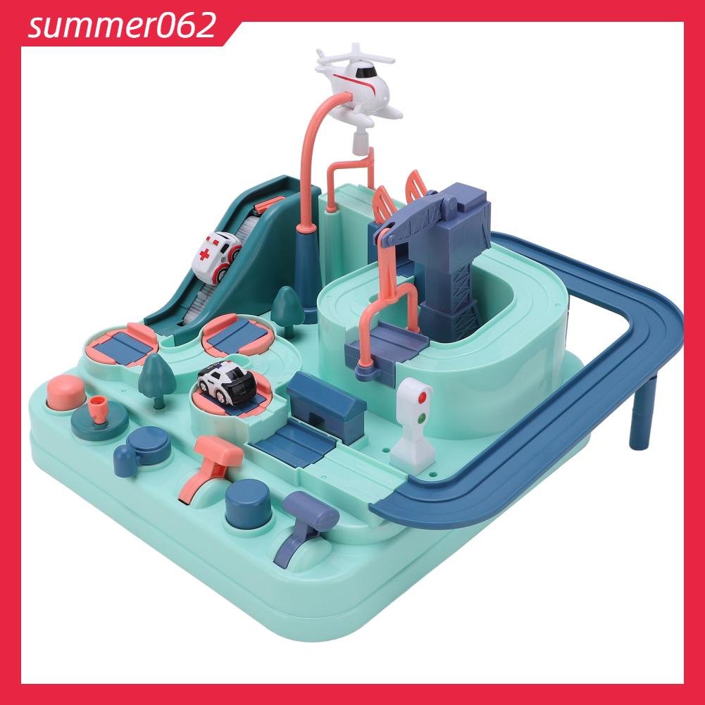 Summer062 Bộ đồ chơi lắp ráp đường đua xe tự làm theo dõi cho trẻ mẫu giáo em Inoor M