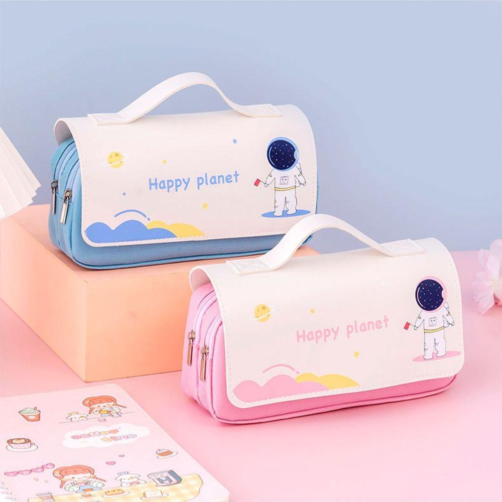 Bóp Viết Hai Lớp Họa Tiết Hành Tinh Dễ Thương