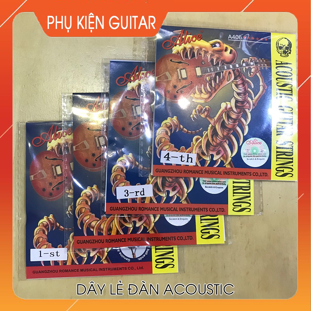 Dây lẻ đàn guitar acoustic 1 2 3 4