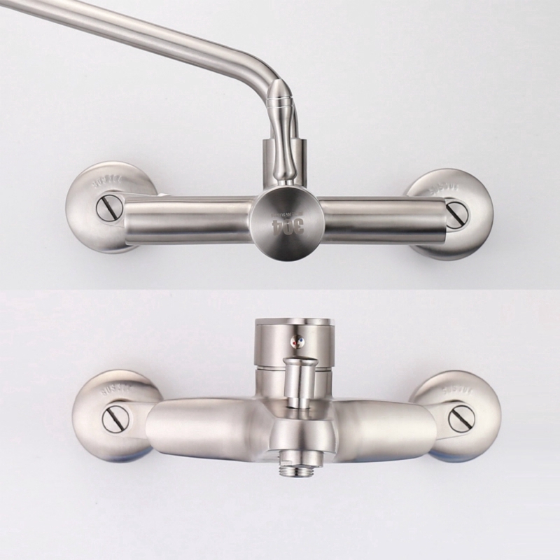 Đầu Nối Vòi Nước Nóng/ Lạnh Bằng Thép Không Gỉ 304 1/2‘ Đầu Ra 3/4‘