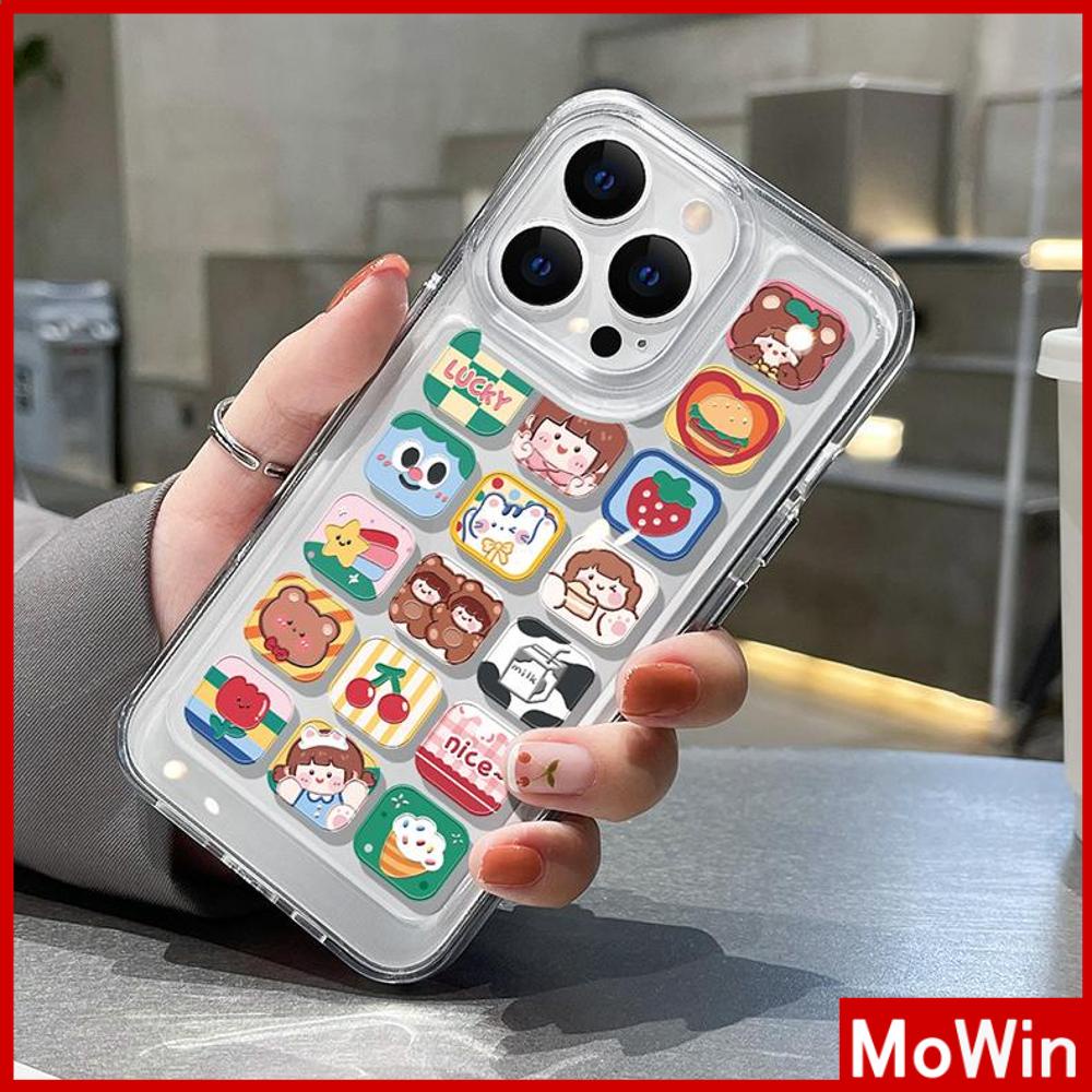 Ốp điện thoại HD acrylic trong suốt nút kim loại thích hợp cho iPhone 14 Pro Max 14 Plus 13 ProMax 12 ProMax 11 XR 7Plus