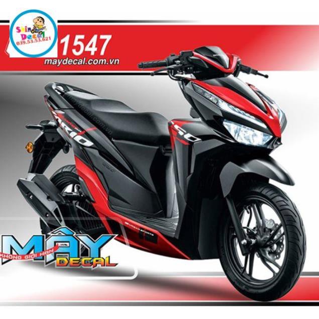 Tem rời vario đỏ đen mẫu mới