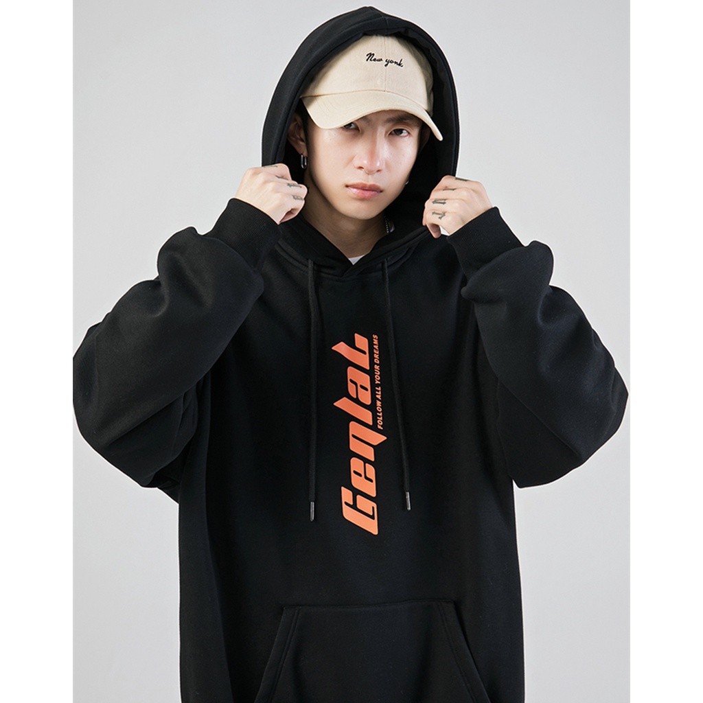 Áo hoodie nam nữ form rộng GenlaL Maylinhs1 - Ulzzang Hàn Quốc - Vải Nỉ Bông Form Rộng Không Xù Lông